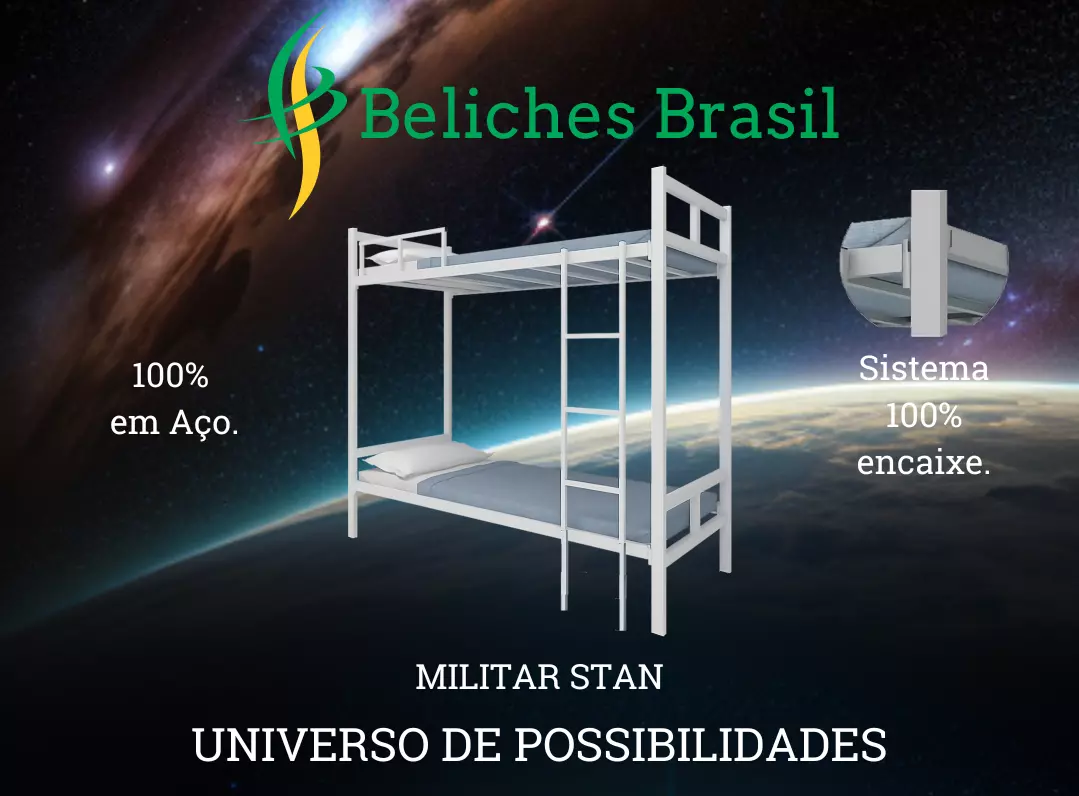 Beliche Militar Stan 100% em Aço e de Encaixe.